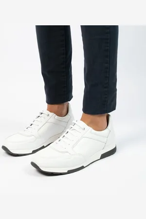 Van Lier Heren - Witte leren sneakers
