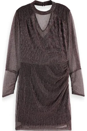 Scotch&Soda LUREX HIGH NECK MINI DRESS Dames Jurk