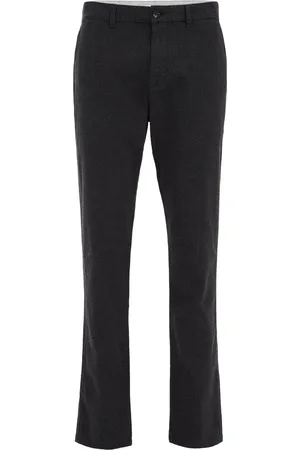 WE Fashion Men???s slim fit chinos with design