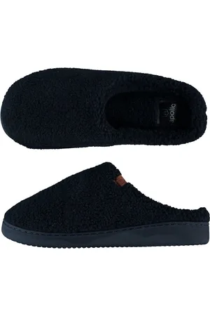 Apollo Pantoffels Heren Teddy Wol Navy-43/44