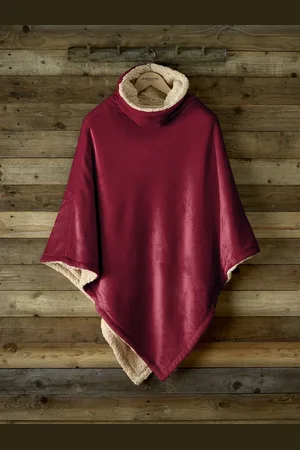 De Witte Lietaer Ganges Teddy Poncho wine red