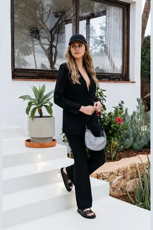 &Co Woman Travelstof Broek Dames Flared Penelope - - Comfort & Kreukelvrij