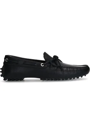 Manfield Heren - Zwarte leren loafers