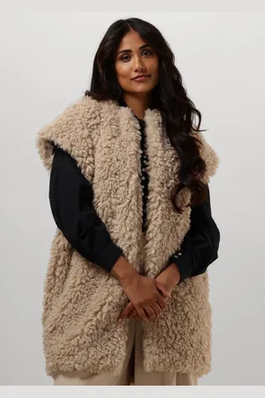 Ruby Tuesday Chrissie Fake Fur Long Gilet Blazers Dames -