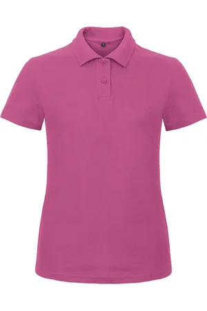 B and C Dames Polo ID.001 Paars merk maat 3XL