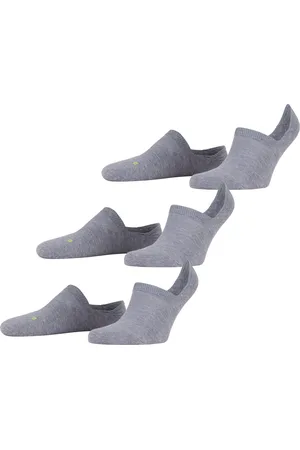 Falke Cool Kick Bundle 3-Pack anatomische pluche zool functioneel garen footies unisex grijs