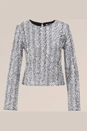 WE Fashion Dames pailletten top