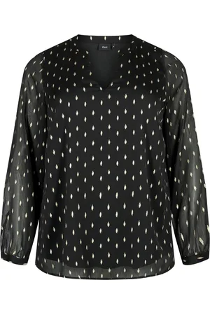 Zizzi CABIX, L/S, BLOUSE Dames Blouse - Black