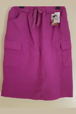 Merkloos Dames cargo rok met aantrekkoord plus size 42/48