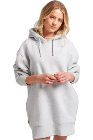 Superdry Biologisch katoenen sweatjurk met geborduurd logo - Dames - Jurken