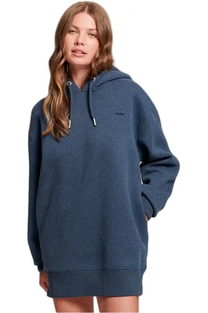 Superdry Vintage Logo Emb Sweat Jurk Blauw XS-S Vrouw
