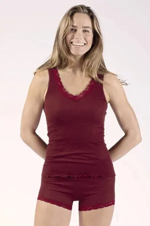 Nina Von C. Wollen ondergoed - boxershort - Pagenslip - Warme merino wollen kanten dames onderbroek - 46
