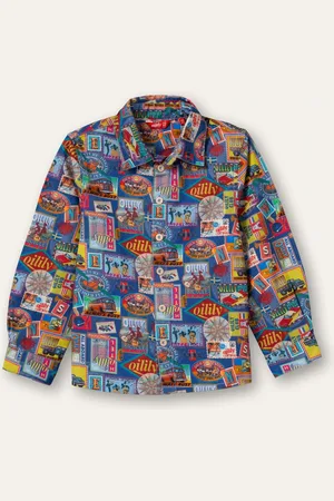 Oilily Bas Blouse - Blouses - Katoen - Jongens - Kinderen - Regular Fit - - 116/6yr