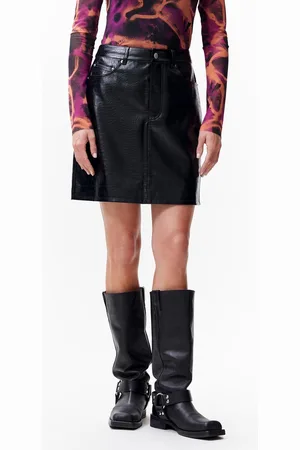 Catwalk Junkie Short Textured Vegan Leather Skirt Dames - Korte rok -