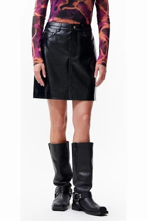 Catwalk Junkie Short Textured Vegan Leather Skirt Dames - Korte rok -