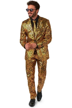 OppoSuits Shiny Star - Heren Pak - Feest Pak - Carnavalskleding - Toppers Outfit 2025 -