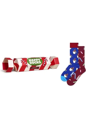 Happy Socks P001738 2-Pack Holiday Striped Cracker Gift Set - maat 41-46