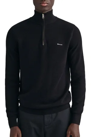 GANT Pique Half Zip Sweater Heren