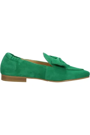 TANGO Tango Nicolette 9d Green Kid Suede Loafer - Dames loafer - loafers - Groene schoenen - Groene loafer