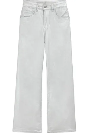 WE Fashion Meisjes wide leg coated jeans