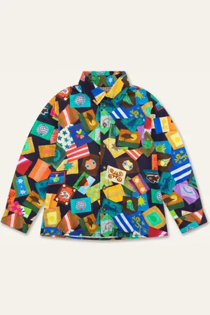 Oilily Bertus Blouse - Blouses - Katoen - Jongens - Kinderen - Loose Fit - - 128/8yr