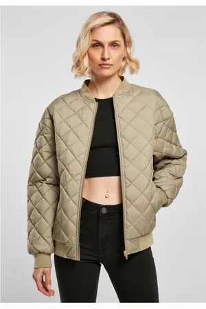 Urban classics Oversized Diamond Quilted Bomber jacket - S