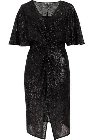 WE Fashion Dames jurk met pailletten - Curve