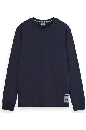 Scotch&Soda Slub Henley Longsleeve Shirt Heren