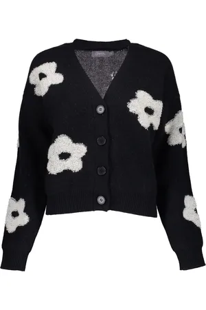 Geisha Vest Vest Met Bloemen 44506 10 000999 Black/off White Dames