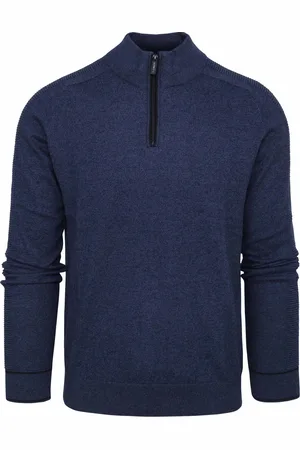 Blue Industry Half Zip Trui Donkerblauw