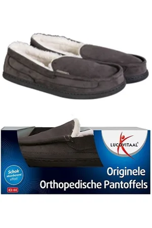 Lucovitaal PANTOFFEL ORTHOPEDISCHE M.39-40 ANTRACIET HANGER