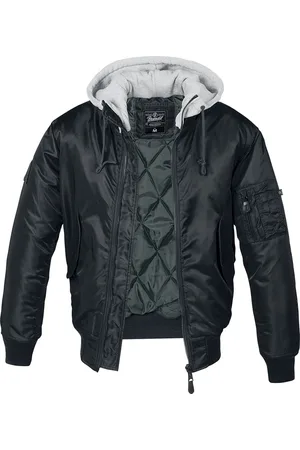 Brandit MA1 Sweathood Bomberjack -grijs L Nylon - Basics, Rockabilly