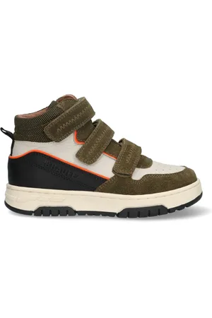 Braqeez 424609-469 Jongens Hoge Sneakers - - Leer - Klittenband
