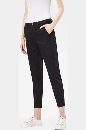 G-Star RAW Dames Chino Broek Bronson mid skinny chino skinny Zwart 31W / 34L Volwassenen