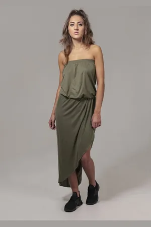 Urban classics Bandeau Midi Asymmetric Lange jurk - L