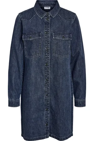 Noisy May NMNEW SIGNE L/S DENIM DRESS VI002MB NOOS Medium-lengte jurk L