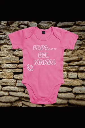 Babybugz Rompertje - Baby rompertje met tekst: Papa, bel mama! - Organic katoen