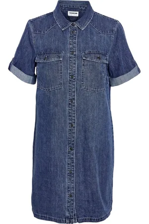 Noisy May NMNEW SIGNE S/S DENIM DRESS VI002MB NOOS Medium-lengte jurk S Dames