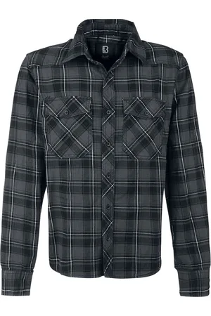 Brandit Checkshirt Flanellen overhemd grijs-zwart-wit 4XL Katoen Heren - Casual wear
