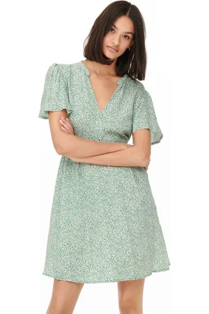 JDY STARR LIFE S/S V-NECK DRESS WVN NOOS Dames Jurk