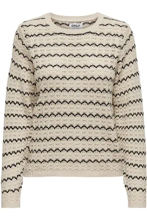 ONLY ONLASA LS STRUCTURE O-NECK NOOS KNT Dames Trui