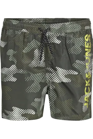 JACK & JONES JACK&JONES JUNIOR JPSTCRETE JJSWIM AKM CAMO LOGO LN JNR Jongens Zwembroek