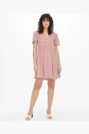 JDY STARR LIFE S/S V-NECK DRESS WVN NOOS Dames Jurk