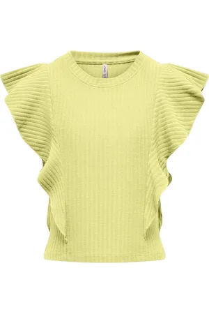 ONLY KOGNELLA S/L SHORT RUFFLE TOP JRS Meisjes T-shirt -