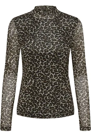 ONLY ONLERICA LIFE MESH L/S TOP JRS NOOS Dames Panterprint Top