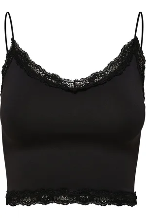 ONLY ONLVICKY LACE SEAMLESS CROPPED TOP NOOS Dames Onderhemd
