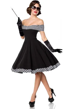 Belsira Swing jurk -2XL- Strapless /Wit