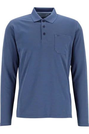 Redmond Regular fit polo lange mouw - melange
