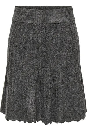 JDY Jacqueline de Yong Rok letty Hw Skirt Knt 15343158 Dark Grey Melange Dames