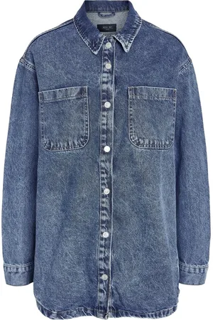 Noisy May NMALVA L/S DENIM SHACKET AZ351MB NOOS Longsleeve M Katoen Dames - Street wear